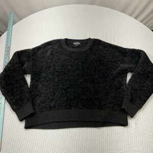 Topshop Charcoal Fuzzy Knit Sweater